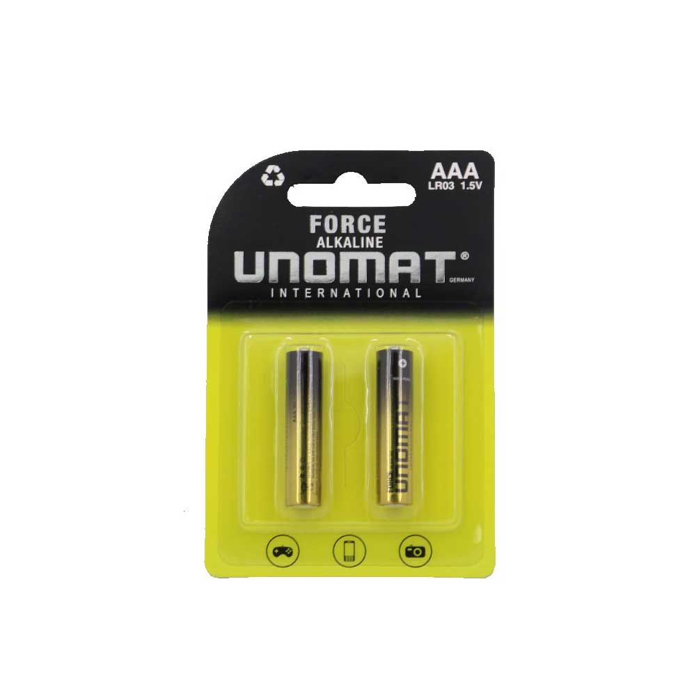 باتری نیم قلمی اونومات آلکاالین BATTERY UNOMAT AAA