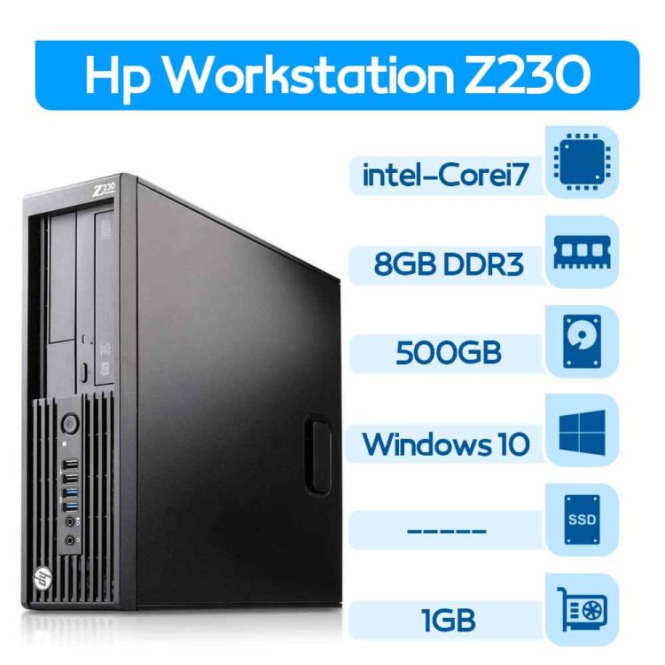 مینی کیس استوک HP workstation Z230 i7 نسل 4 سایز SFF