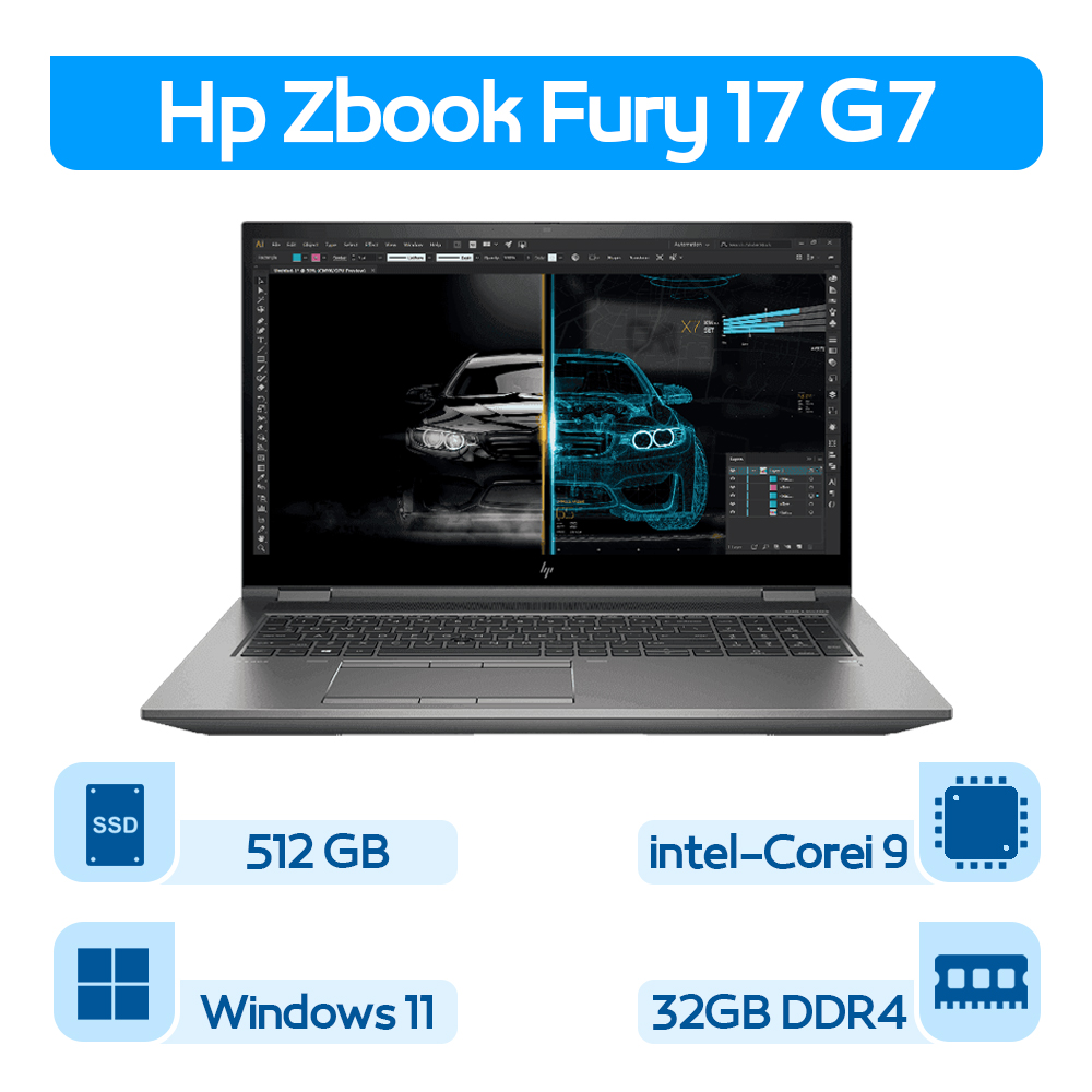 لپتاپ استوک Hp ZBook Fury 17 G7 نسل 10