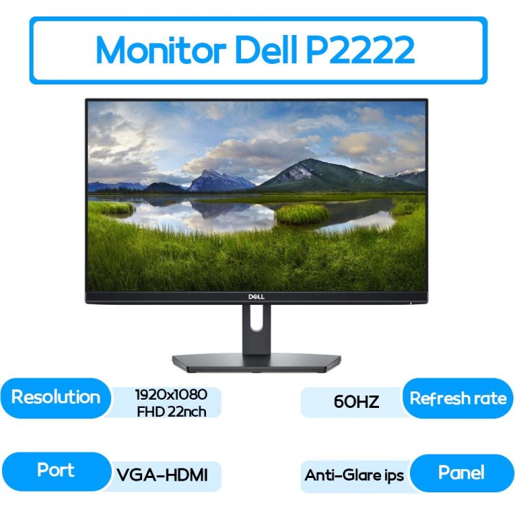 مانیتور استوک Dell P2222 سایز 22 FHD